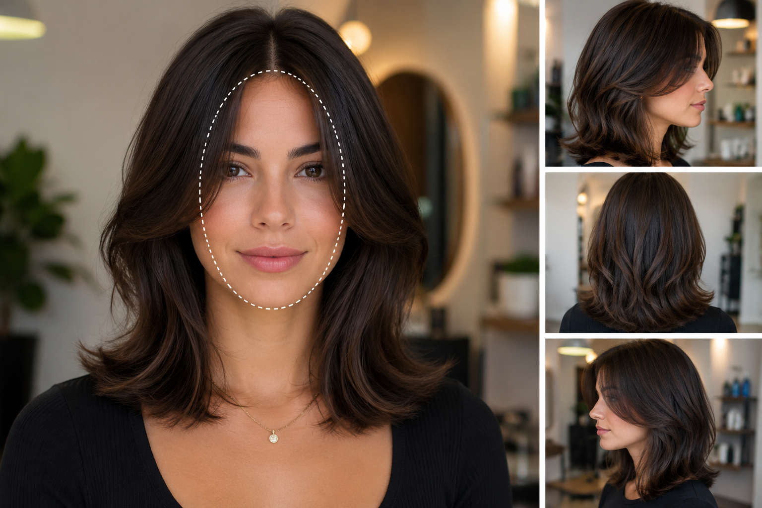 Corte de cabello para rostro ovalado.