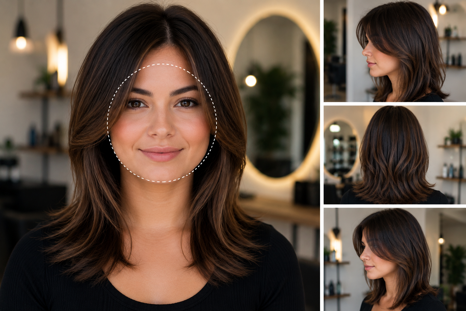 Corte de cabello para rostro redondo